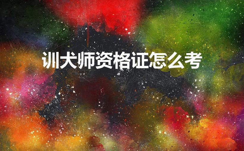 训犬师资格证怎么考（训犬师资格证要怎么考）