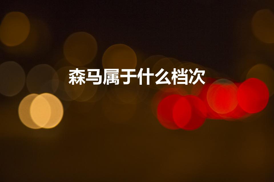 森马属于什么档次（森马是什么档次的牌子）