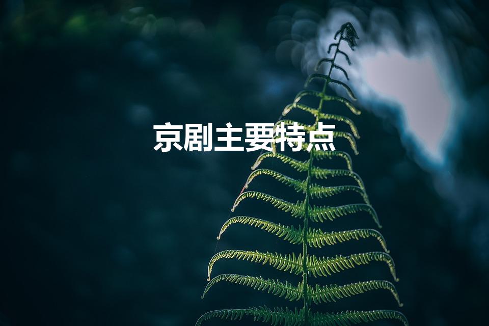 京剧主要特点（京剧最主要的特点是什么）