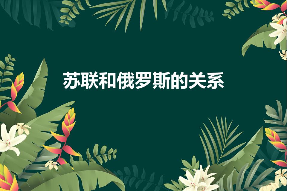 苏联和俄罗斯的关系