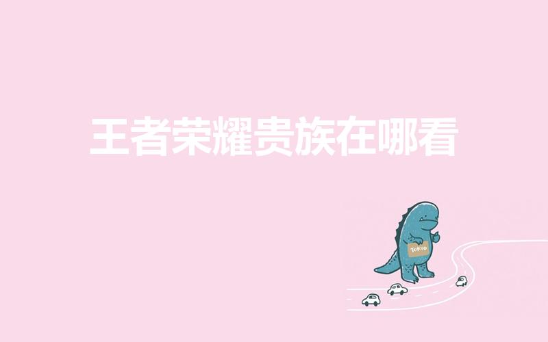 王者荣耀贵族在哪看（王者荣耀贵族等级怎么查看）