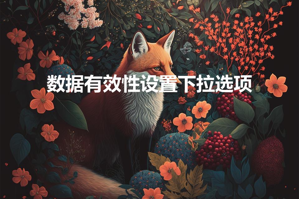 数据有效性设置下拉选项（excel设置数据有效性）