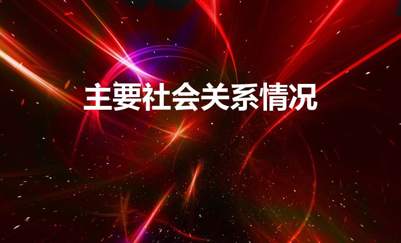 主要社会关系情况（主要社会关系填什么）
