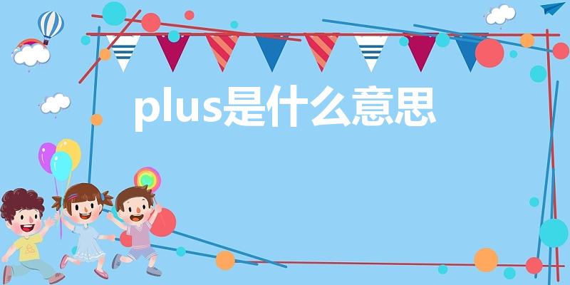 plus是什么意思（plus是什么意思翻译）