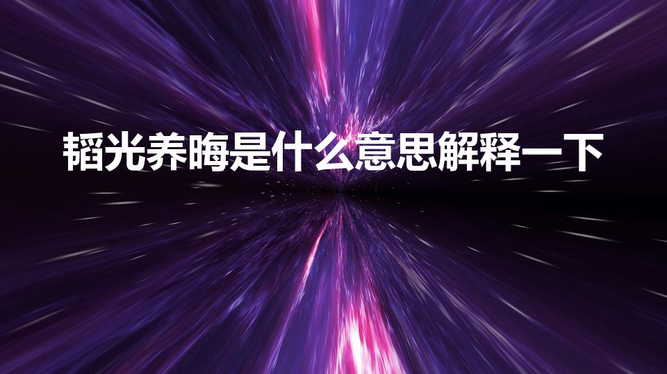 韬光养晦是什么意思解释一下（韬光养晦是什么意思）