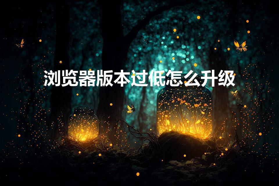 浏览器版本过低怎么升级（手机浏览器怎么升级）