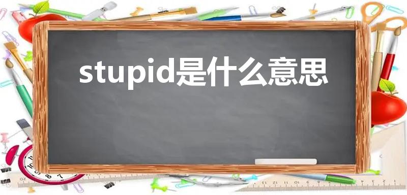 stupid是什么意思（英语stupid的中文翻译）