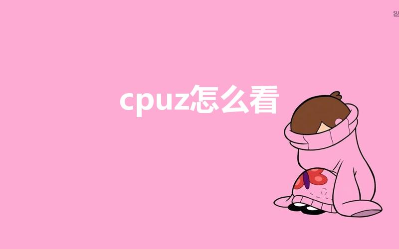 cpuz怎么看（怎么使用cpu-z查看电脑信息）