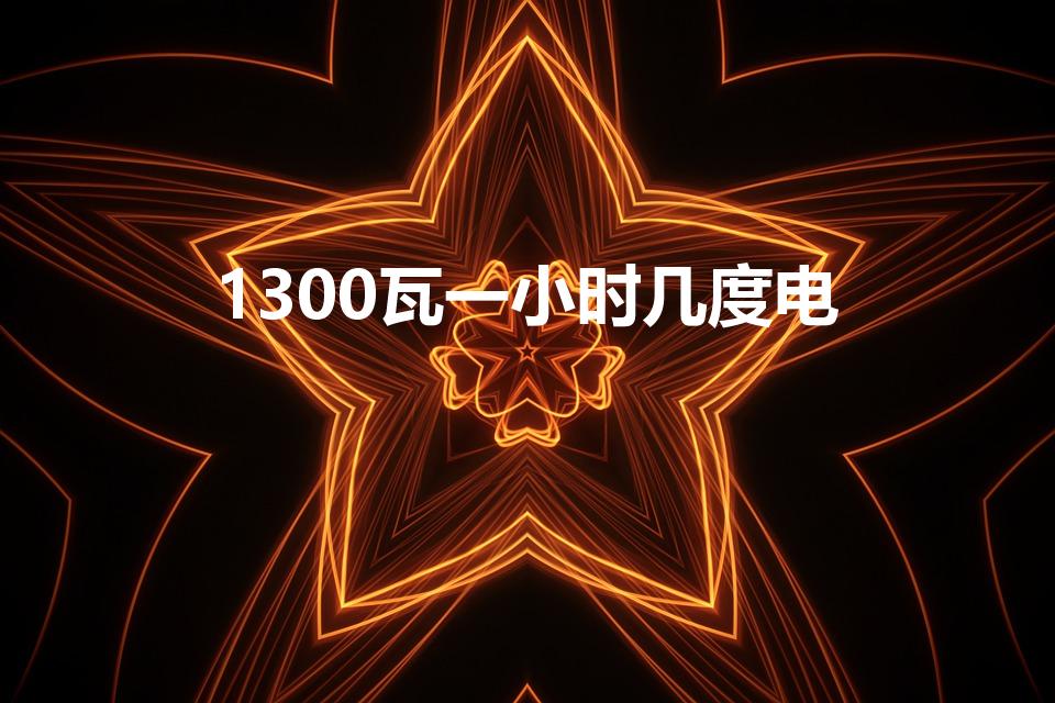 1300瓦一小时几度电（1300w一天耗电费多少钱）
