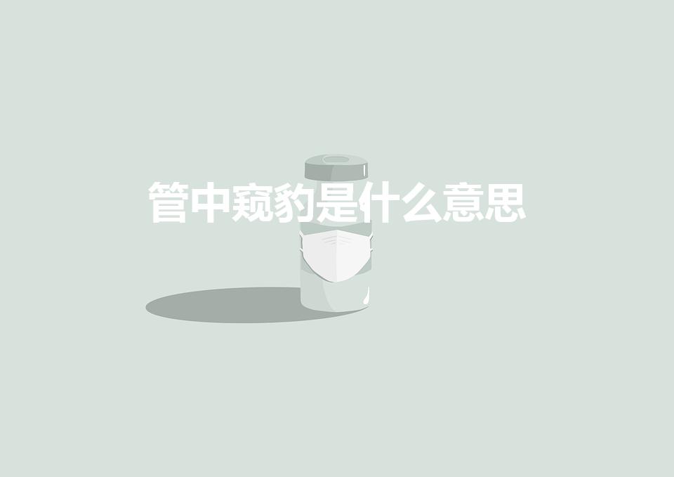 管中窥豹是什么意思（管中窥豹的意思解释）