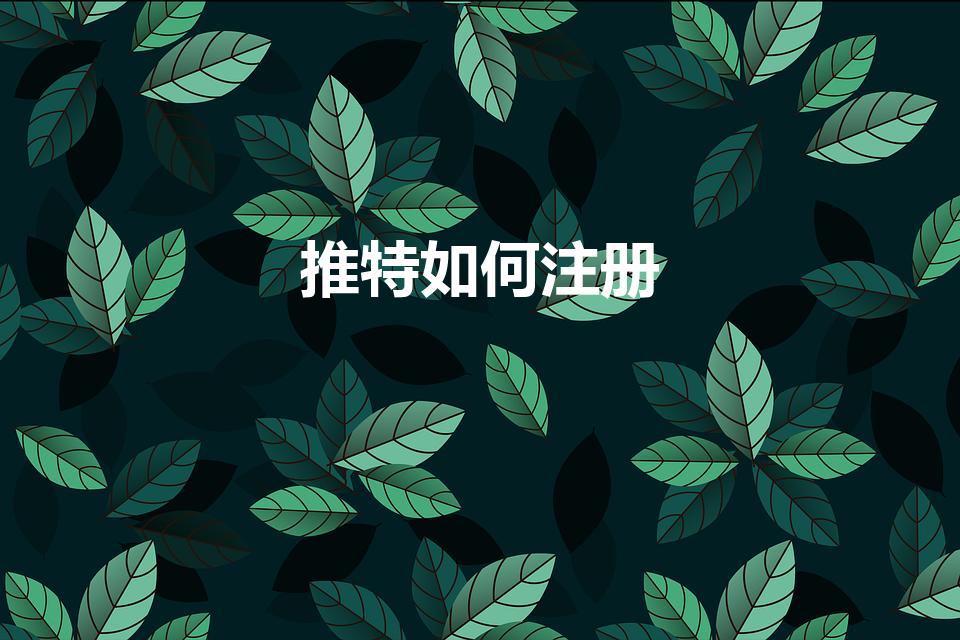推特如何注册（推特怎么创建账号）