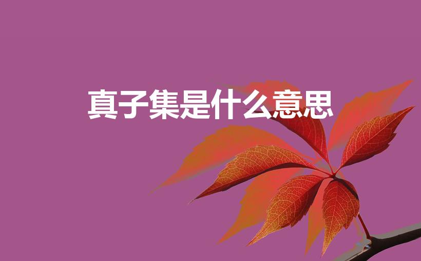 真子集是什么意思（空子集,跟真子集,子集是什么意思）