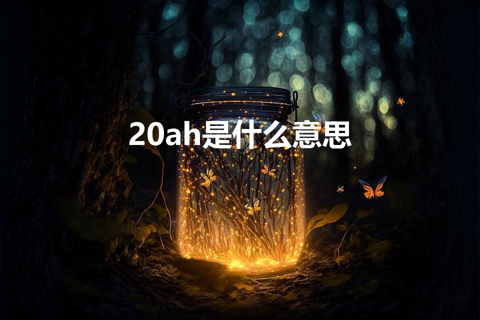 20ah是什么意思（电动车电池容量20ah是什么意思）