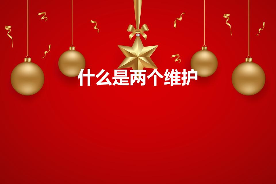 什么是两个维护（两个维护指的是什么）