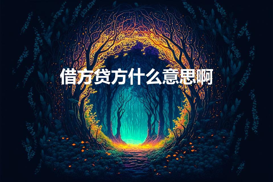 借方贷方什么意思啊（借方和贷方是什么意思）