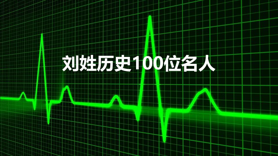 刘姓历史100位名人