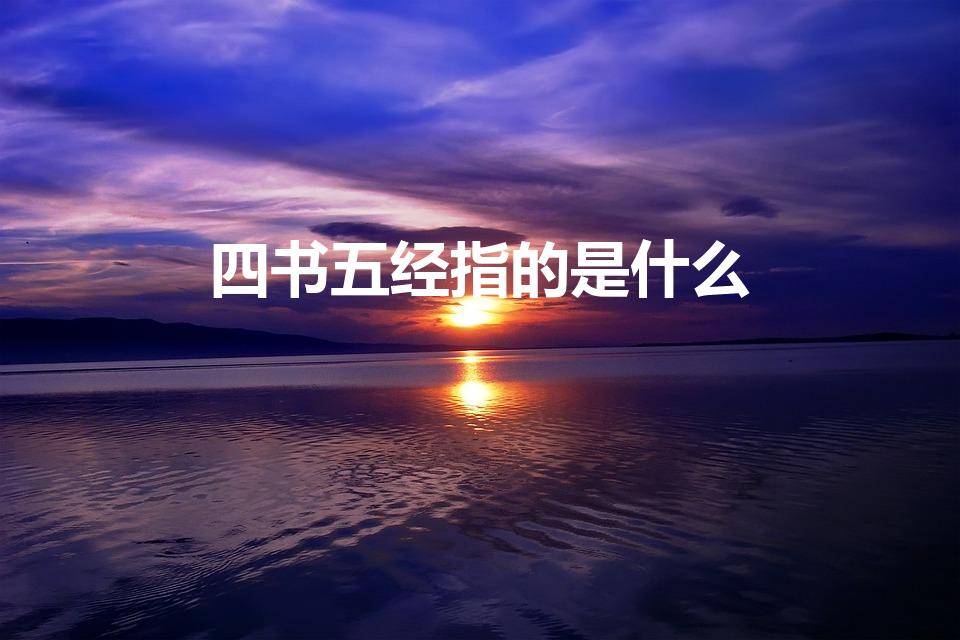 四书五经指的是什么（四书五经指的是哪四书哪五经）
