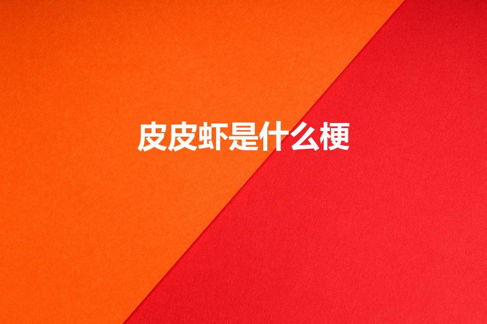 皮皮虾是什么梗（皮皮虾是什么意思网络用语）