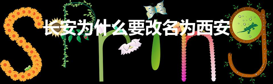 长安为什么要改名为西安（长安为什么会改名叫西安）