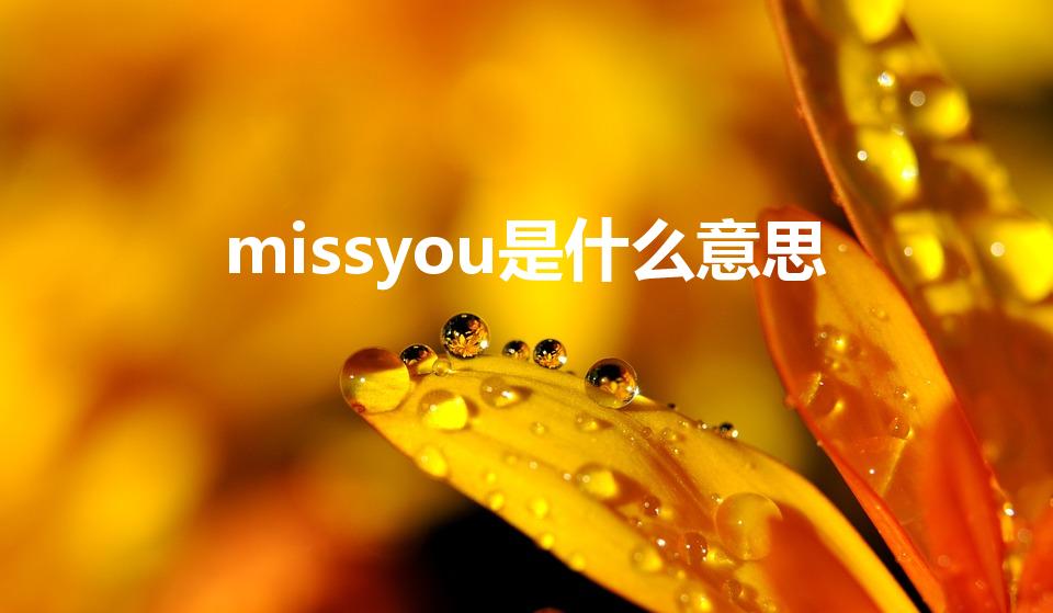 missyou是什么意思（missu是什么意思）