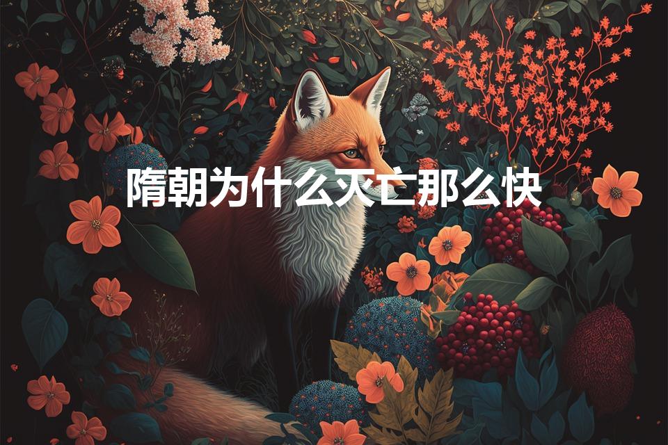 隋朝为什么灭亡那么快
