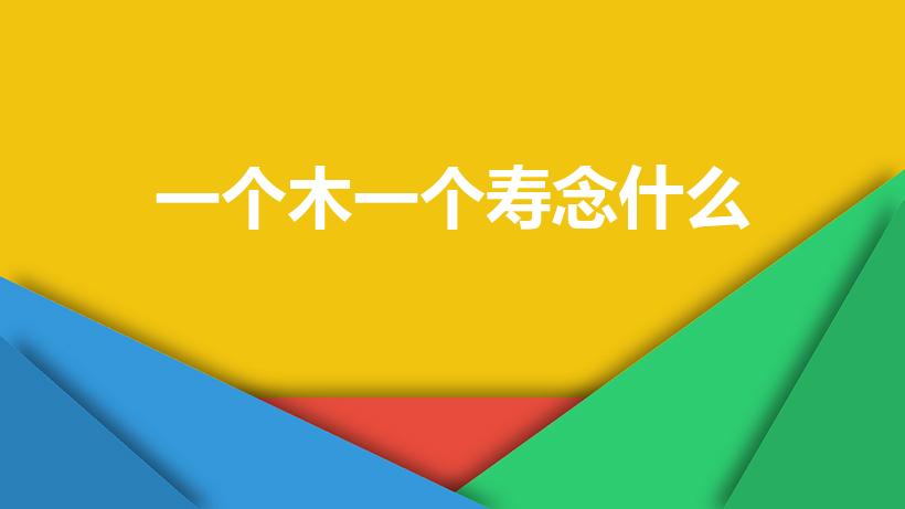 一个木一个寿念什么（木加寿读什么）