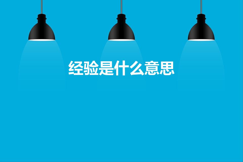 经验是什么意思（经验什么意思。求助。）