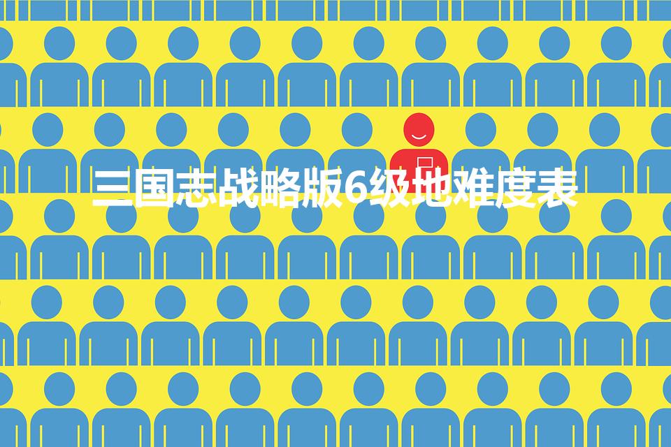 三国志战略版6级地难度表（三国志战略版s8开荒难度表）