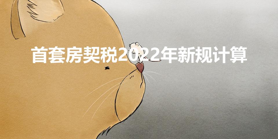 首套房契税2022年新规计算（2022年契税是什么标准）