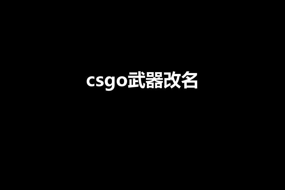 csgo武器改名