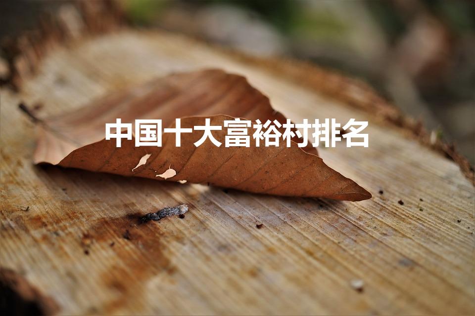中国十大富裕村排名（全国最富村前十名）