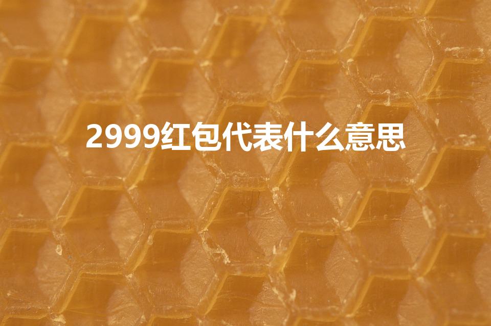 2999红包代表什么意思（结婚送2999是什么意思）