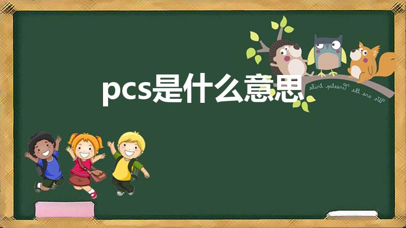 pcs是什么意思（pcs是什么意思单位）