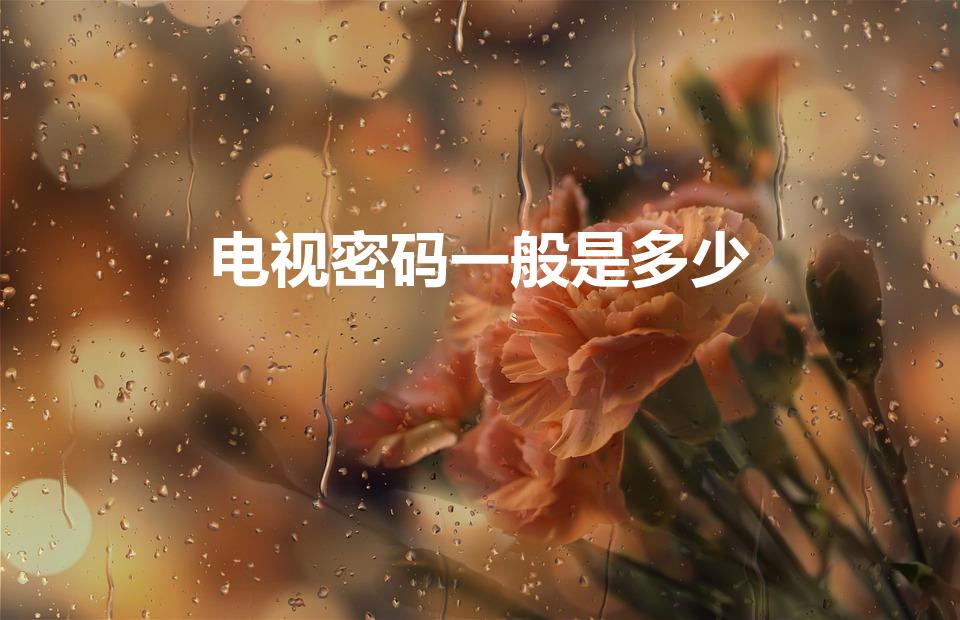 电视密码一般是多少（液晶电视剧设置密码是多少）