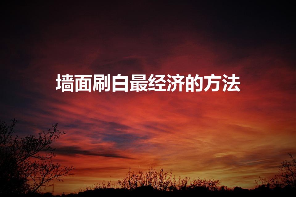 墙面刷白最经济的方法（刷白墙壁最省钱的办法）