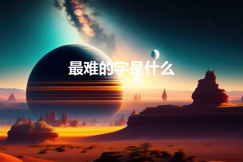 最难的字是什么（世界上最难的字是什么字）