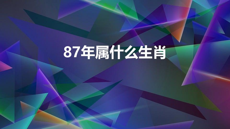 87年属什么生肖（87年属什么的生肖）