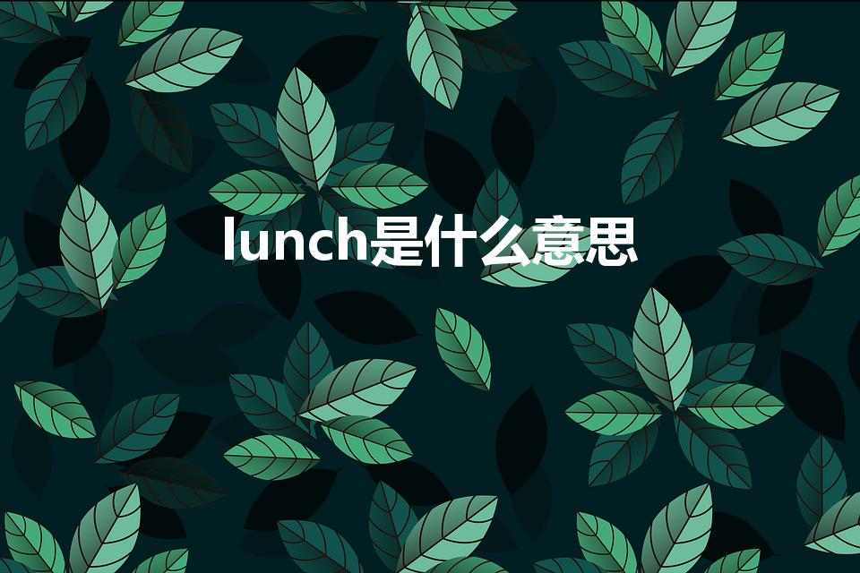 lunch是什么意思（lunch是什么意思啊）