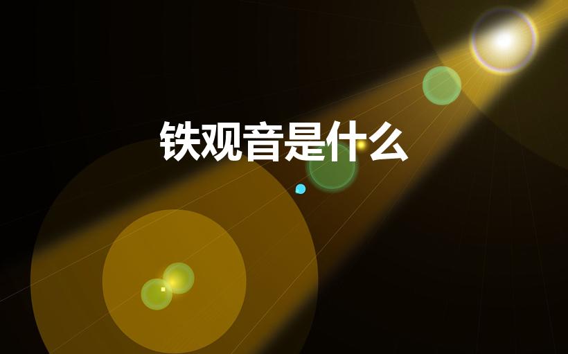 铁观音是什么（铁观音是什么茶系）