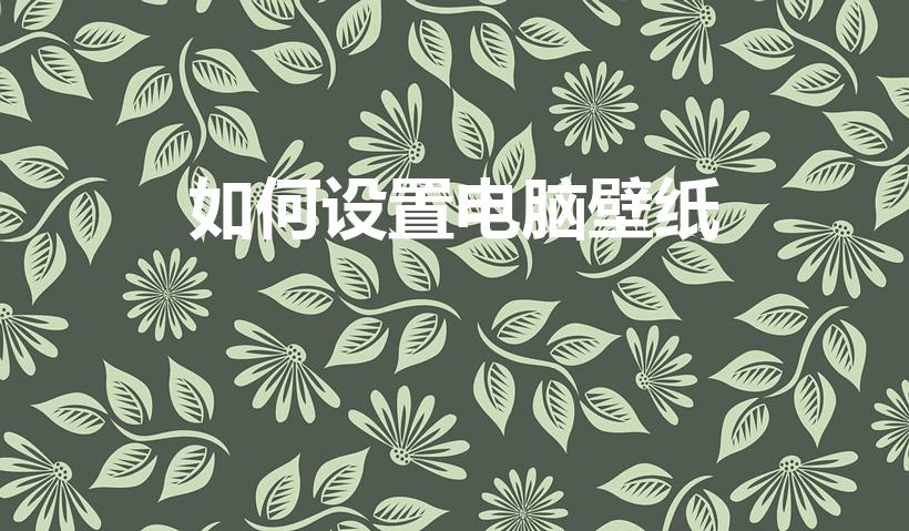 如何设置电脑壁纸（电脑桌面壁纸怎么设置）