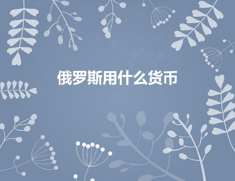 俄罗斯用什么货币（俄罗斯货币叫什么东西）