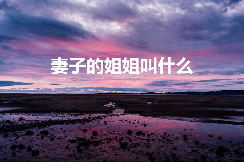妻子的姐姐叫什么（妻子的姐姐怎么称呼）