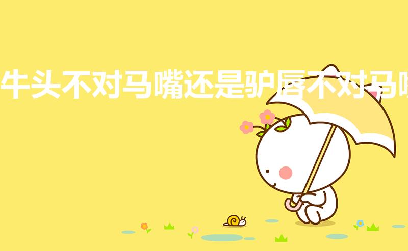 牛头不对马嘴还是驴唇不对马嘴（牛头不对马嘴）