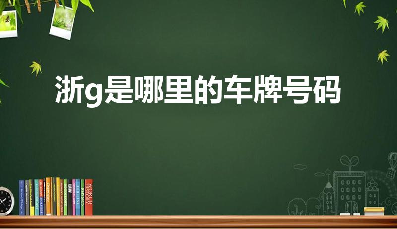 浙g是哪里的车牌号码（浙G是浙江什么地方的牌照）