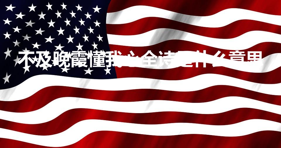 不及晚霞懂我心全诗是什么意思（不及晚霞懂我心什么意思）