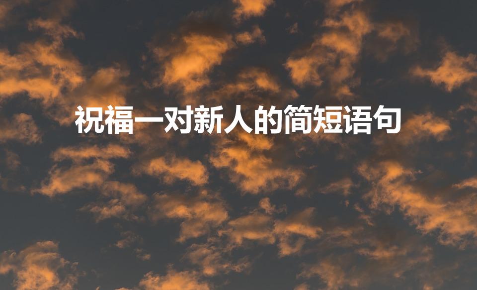 祝福一对新人的简短语句（对新人的祝福语高雅的简短）