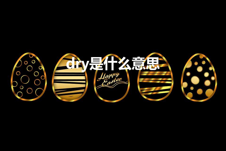 dry是什么意思（dry是啥意思）