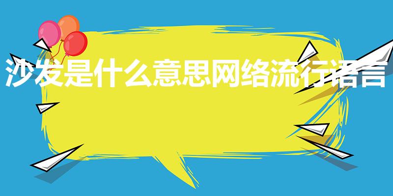 沙发是什么意思网络流行语言（网络用语沙发是什么意思）