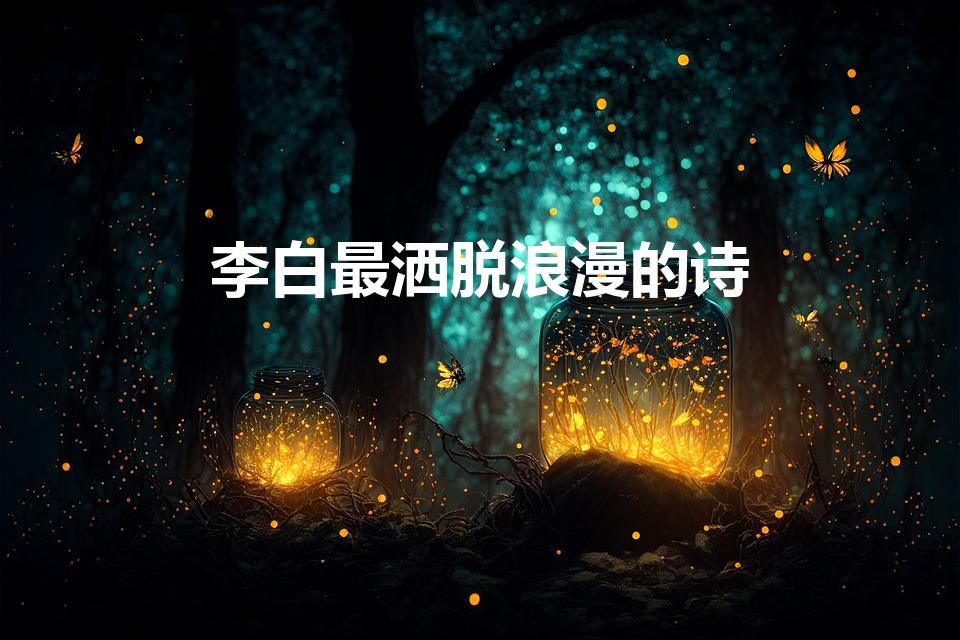 李白最洒脱浪漫的诗（李白浪漫的诗句）