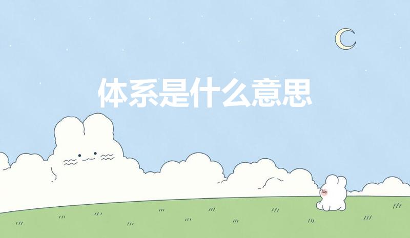 体系是什么意思（体系是指什么）